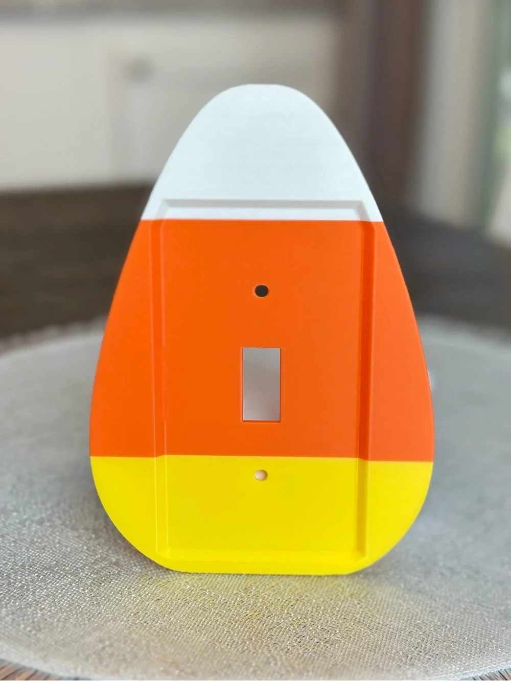 3-piece Set Candy Corn Soap Holder, Tissue Box Cover, and Light Switch Plate